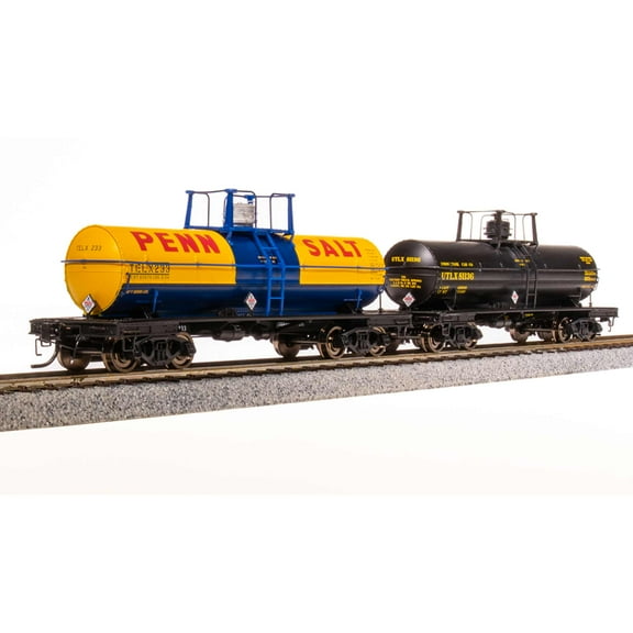 Broadway Limited Imports HO 6000 Gallon Tank 1950s 2pk C UTLX Penn Salt BLI7668 HO Rolling Stock