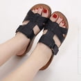 thumbnail image 4 of SWQZVT Wedges Sandals for Women Comfort Vintage Sandal Casual Summer Open Toe Slipper Mules Platform Sandals Shoes, 4 of 7
