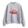 thumbnail image 1 of Gibobby Sudaderas para mujer oferta Sudaderas de moda de gran tamaño para mujer con cuello alto manga larga trajes de otoño 2023(Gris,M), 1 of 3