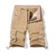 thumbnail image 1 of pstuiky Pantalones cortos para hombre, Pantalones cortos cargo casuales de moda para hombre, con bolsillos y botones, cintura elástica Pantalones cortos cargo, 1 of 7