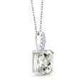 thumbnail image 2 of Gem Stone King 925 Sterling Silver Pendant with Chain Prasiolite Moissanite (2.65 Cttw), 2 of 5