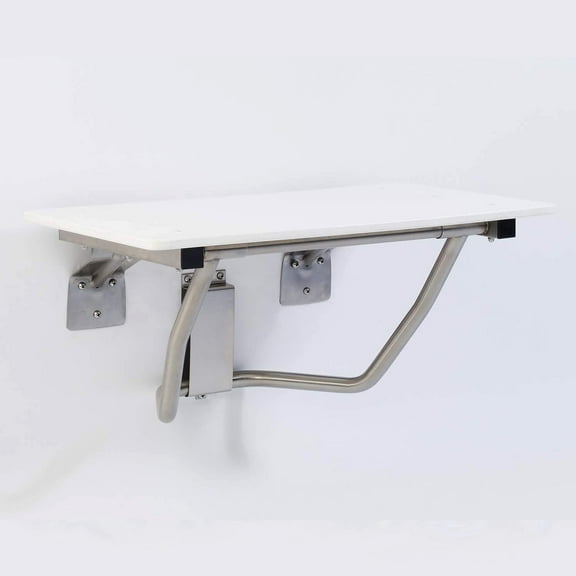 Folding Shower Chair for Elderly and Disabled | ADA Folding Shower Seat Wall Mounted Holds up to 400 lbs | High Density Polymer Shower Chair for Inside Shower 304 Stainless Steel | 30" x16”