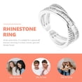 thumbnail image 3 of OUNONA Anillo Ajustable Plateado Con Abierto Y Geométricos Para Mujer Y Cómodo, 3 of 8