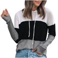 thumbnail image 1 of Jersey con capucha y bolsillo de manga larga con estampado de moda para mujer Fridja ghj987+5854, 1 of 5