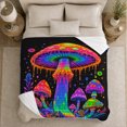 thumbnail image 5 of Surreal Mystical Fantasy Scene, Warm Flannel Blanket for Sunroom and Reading Nook with Detailed Artwork, Garden Lovers Housewarming Gift, Fantasy Home Decor, 5 of 9