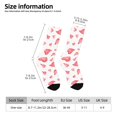 thumbnail image 2 of Honeii Pink Hearts Print Adult Socks,Crew Socks,Casual Calf Socks,Daily Wear Socks for Men & Women, Perfect for Sports, Casual and Everyday Use, 2 of 6
