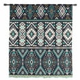 thumbnail image 2 of Black Teal Purple Southwestern Semi Sheer Curtains Drapes for Living Room,Bedroom,French Doors Window 72 Inches Long,Modern Geometric Abstract Art Rod Pocket Chiffon Curtain Drapery Voile Panel, 2 of 6