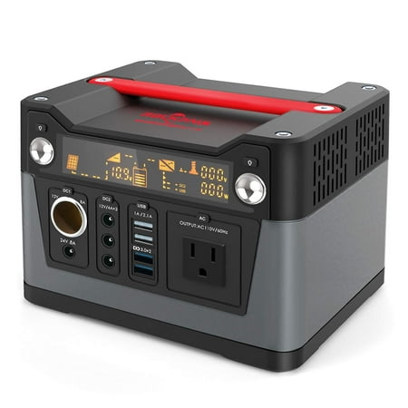 Rockpals 300W Portable Power Station 75000mAh Generator for CPAP,110V AC Outlet, QC3.0 USB, 12V/24V DC for Home,