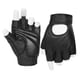 thumbnail image 1 of Guantes de moto KAIWENDE de piel acolchada con gel para medio dedo, 1 of 8