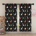 thumbnail image 5 of Blackout Kids Curtains,Black Dinosaurs Geometric Pattern Childrens Insulated Curtains Set Of 2,Bedroom Essentials,Toddler Room Decor 52"x63", 5 of 5
