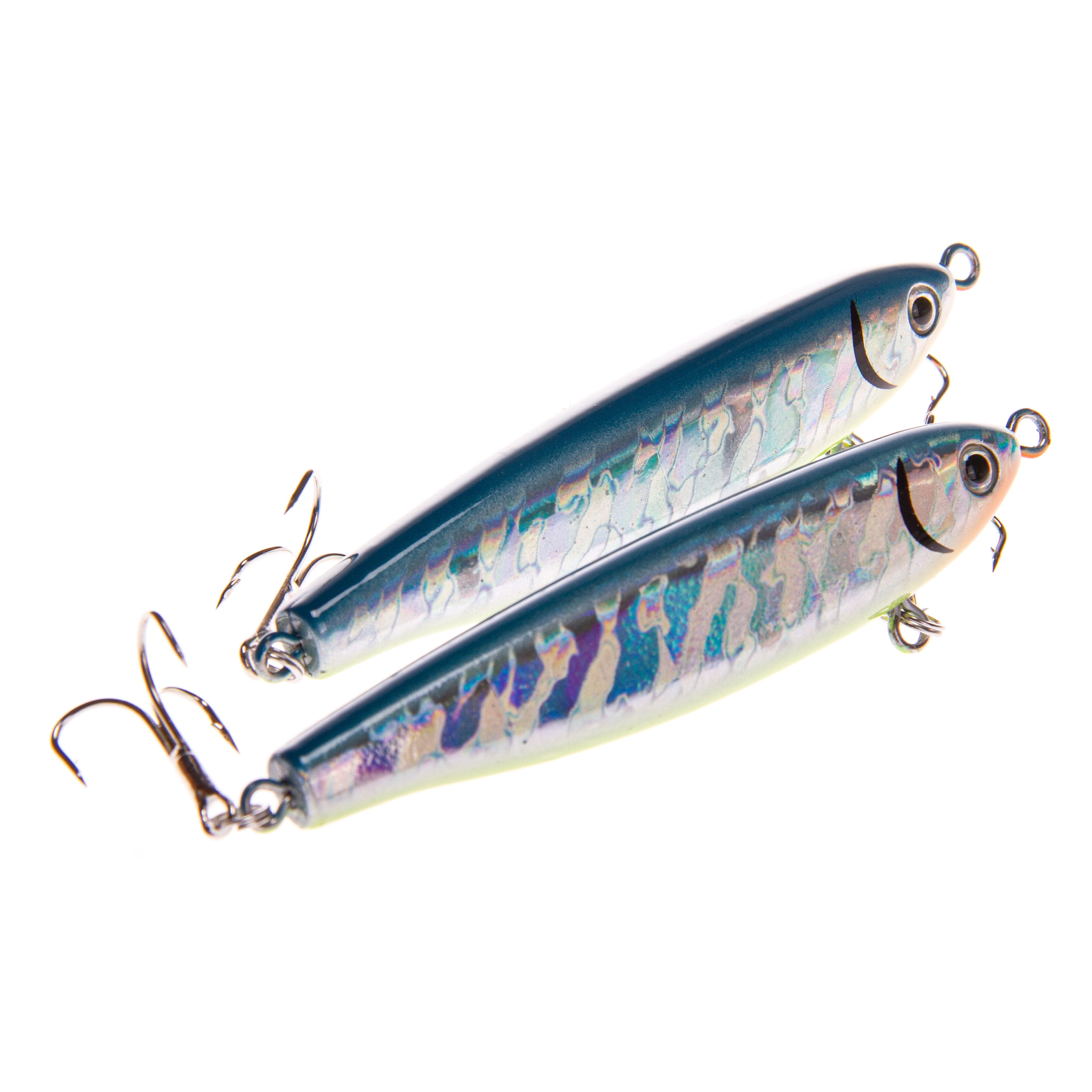 Ozark Trail Saltwater Inshore Twitch Bait Fishing Lures, Blue/Orange, 2-Pack