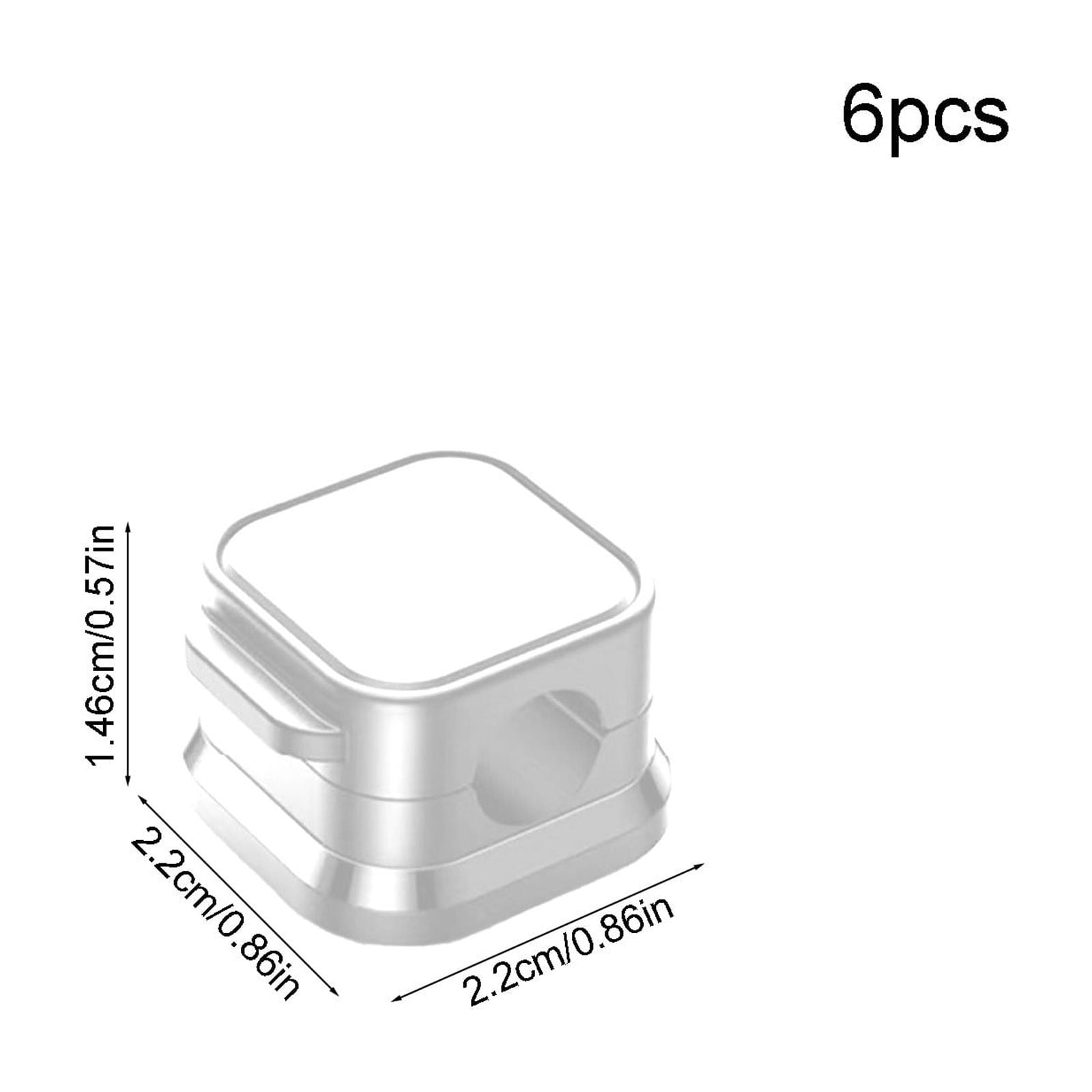 Lot De 9 Clips Magnétiques Pour Câbles - Auto-adhésif, Rotatif 360°, Blanc, Pour Bureau - 9
