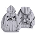 thumbnail image 1 of Ms 2025 Graduation Season Style Letters Senior Mom Printed Hooded Fleece Sweater, 1 of 6