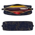 thumbnail image 2 of Fotbe Copper-Gold Gloss Outline Flower Estuche para Lápices de Cuero con Estampado, Estuche con Cremallera Resistente, Organizador Compacto y Elegante para Papelería, 2 of 7