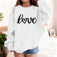 thumbnail image 2 of Kid Sweatshirt Valentine Sweatshirt Long Sleeve Casual Love Letter Print Sweatshirts Crew Neck Pullover Sweatshirt Size 7-8 Years Girls Clothes, 2 of 4