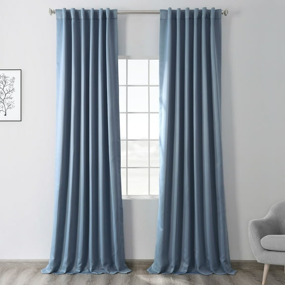 Half Price Drapes Poseidon Blue Room Darkening Curtains for Bedroom (1 Panel), 50W X 120L