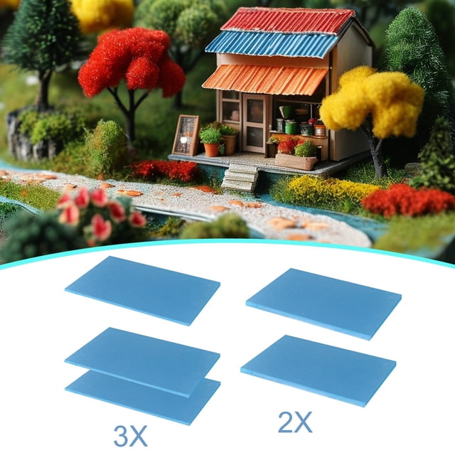 20*30CM高密度模型地台泡沫板沙盘地形底板山体造景砌块模型 3块厚1.7CM 2片厚2.7CM