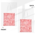 thumbnail image 3 of YFYANG Reusable Cotton Canvas Tote Shopping Bag, Pink Butterfly Art Design Washable Portable Grocery Bag for Daily Travel, 3 of 8