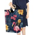 thumbnail image 4 of Yayeee Freestanding Laundry Hamper with Handle Collapsible Large Storage Basket for Clothes, Red Floral Flamingo, 4 of 7