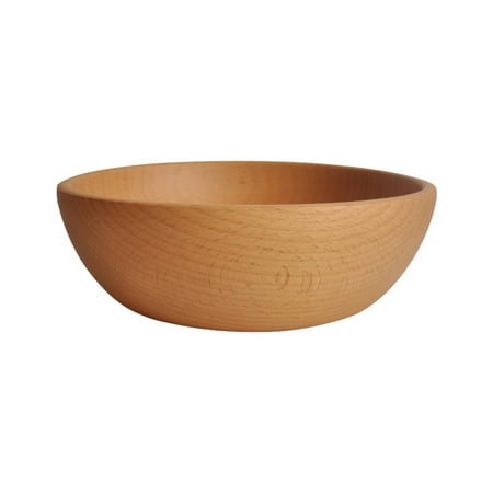 

Natural Beech Wood Round Serving Bowl Individual Salad Bowl Soup Bowl Fruits Bowl BPA Free Healthy Serving Bowl