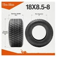 thumbnail image 3 of 2 PCS 18x8.50-8 Lawn Mower Tires 4PR Turf Saver Lawn & Garden Tires for Garden Tractor Riding Mower, Tubeless, 3 of 8