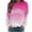Pink, variant on WREESH Women's Long Sleeve Letter Graphic Sweatshirt Fall Casual Crewneck Loose Fit Top Purple