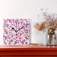 thumbnail image 2 of Ryvnso Floral Pattern Wall Clock Square Silent Non-Ticking Battery Operated 7.78", 2 of 7