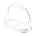 thumbnail image 2 of Siruishop Bottle Drying Rack Home Modern Iron with Storage Basket for 6 Cups Accessory Oval White, 2 of 8