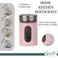 thumbnail image 5 of Salt Pepper Shaker Retro Single Spice Jar Glass (Light Pink) 1-Piece, 5 of 6