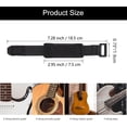thumbnail image 3 of Guitar String Mute Dampener, Electric Guitar String Muter Bass Fret Neck Wrap, Leather with Metal Ring Buckle Accents, Black, 3 of 4