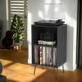thumbnail image 2 of CorLiving Vintora Engineered Wood Open Shleved Turntable Media Stand, 2 of 9