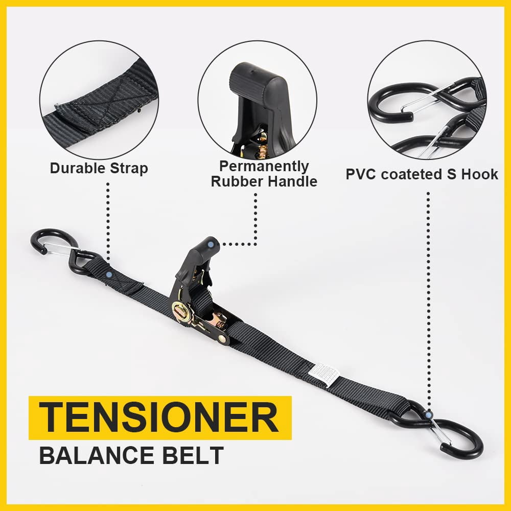 Boat Trailer Transom Ratchet Tie Down Straps 2400 LBS, 1'' X 4'with Latching Hooks and Soft Loop, Safety Nylon Straps with Ratchet Buckle to Secure Transport Boat, Pontoon,Jet Ski, PWC,Kayak