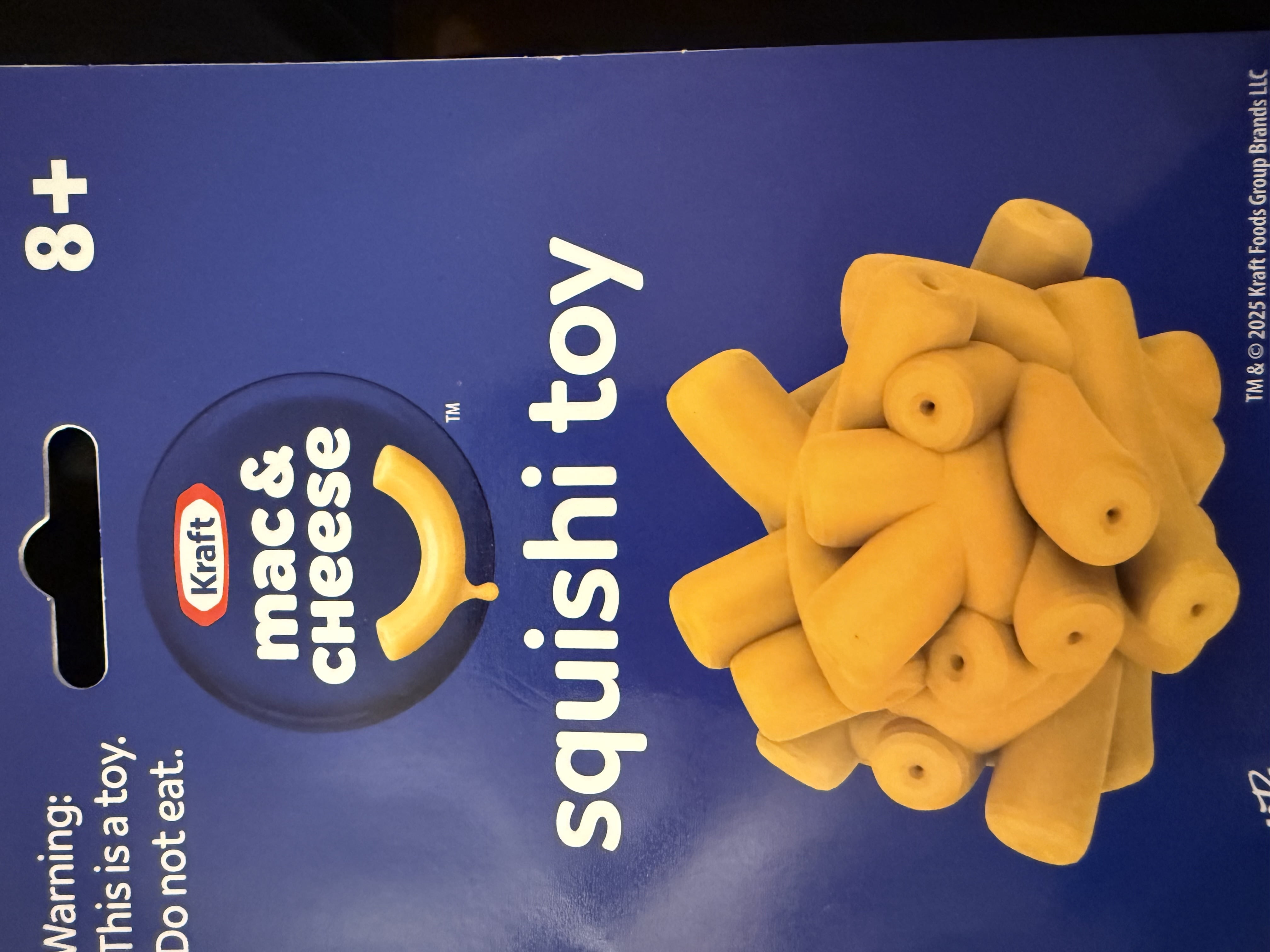 mac and cheese stress reliever , fidget , sensory squishi