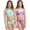 Aqua/Purple, variant on Girls Swimsuits UPF 50+ Quick Dry Girls Tankini Top and Bikini Bathing Suits 4 Piece Set