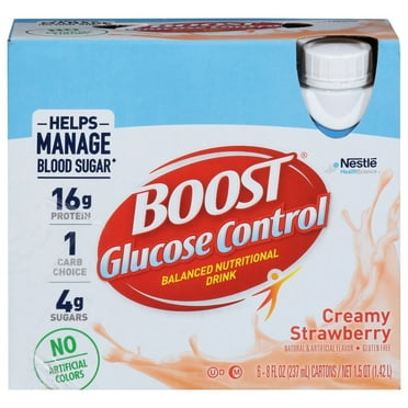 BOOST Glucose Control Nutritional Drink - Creamy Strawberry - 6 pk Package May Vary