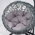 thumbnail image 6 of Zephypaws Cat Swing Bed with Stand & Cushion,Cat Egg Chair with Rattan Wicker Appearance, Indoor Hanging Swinging Cat Bed for Cats,Small Dogs,and Small Animals,Gray, 6 of 12