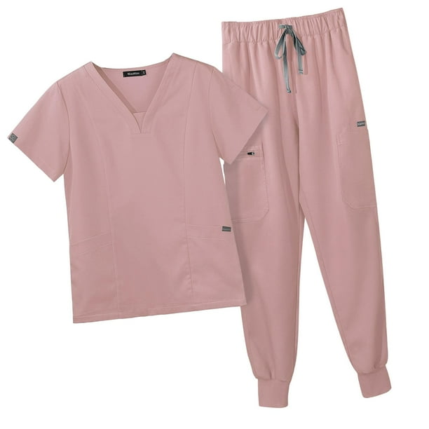 Conjunto de uniforme para mujer Salvador Rosa Blusa y pantalones médicos