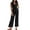 Black, variant on ABATAB Jumpsuits for Women Elegant V Neck Sleeveless Loose Romper Wide Leg Belted Casual Long Pants Business Dressy Outfits