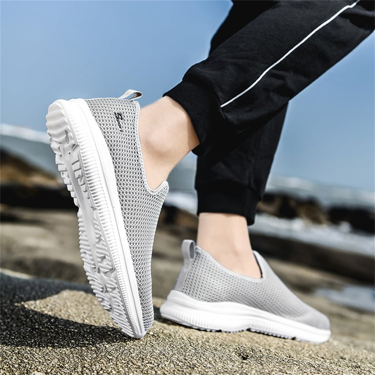Men\'s White Loafers Shoes Casual Mesh Walking Boat Shoes Dress Sneakers Mens Casual Loafers Slip On Walking Dress Boat Shoes  main image 2