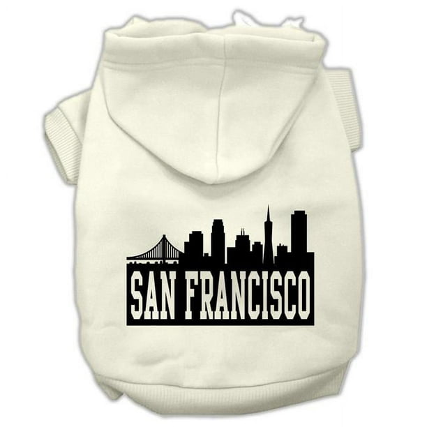 San Francisco Skyline Sérigraphie Hoodies Crème Taille XXXL (20)