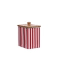 Celebrate It Red & White Striped Metal Container with Lid , Red, White ...