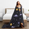 thumbnail image 6 of XMXY Fleece Throw Blanket for Couch, UFO Rockets Spaceships Lightweight Plush Fuzzy Cozy Soft Bed Blankets and Throws for Sofa, 50"x40" inches, 6 of 8