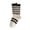 E, variant on Hontri Stockings in Sale, Women's White Socks Autumn and Winter Retro Striped Embroidery Lettering Stockings Socks 1 Pair of Socks