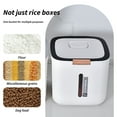thumbnail image 4 of Ikohbadg Rice Dispenser, Rice Storage Container, Large Grain Container Storage with Lid Moisture Proof Household Cereal Dispenser Bucket for Kitchen Soybean Corn, Black, 4 of 7