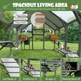 thumbnail image 5 of Seizeen 50sq.ft Extra Large Cat House, Outdoor Cat Enclosure Wooden Catio Cage with Bridges, Platforms, Rest Rooms, Benches, All-Weather Fully Covered Roof, 5 of 9