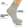 thumbnail image 4 of Women's Diabetic Ankle Socks 3-pairs – Non-Binding Seamless Toe, Soft Cotton for Circulation & Comfort (Size 9-11), 4 of 4