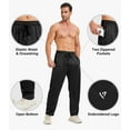 thumbnail image 2 of 5 Pack Mens Sweatpants Open Bottom Joggers for Men with Zip Pockets Loose Fit Mesh Athletic Pants for Running,Casual, 2 of 6