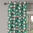 thumbnail image 2 of Ambesonne Green Black Grommet Curtain, Chips Pirate, 50" x 72", Jade Green Red, 2 of 6