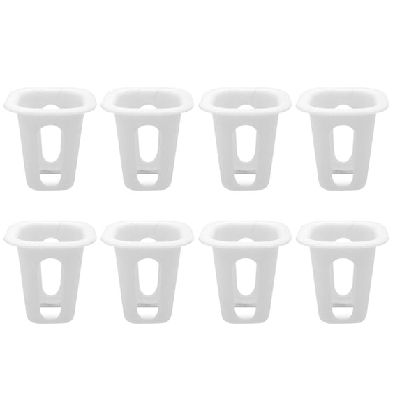 50pcs Hydroponic Planting Baskets Vegetable Gardening Pots Square Soilless Culture Cups for Home (White)