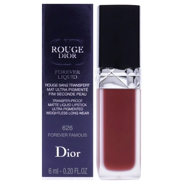 Rouge Dior Forever Liquid Matte - 626 Forever Famous de Christian Dior para mujer - Lápiz labial de 0.2 oz